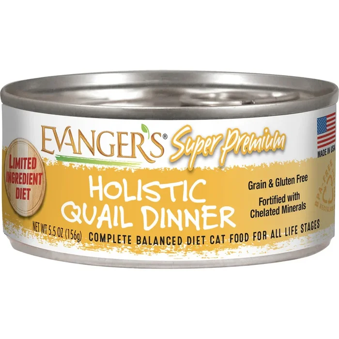 Evangers Super Premium Holistic Quail Dinner Canned Cat Food